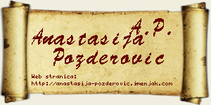 Anastasija Pozderović vizit kartica